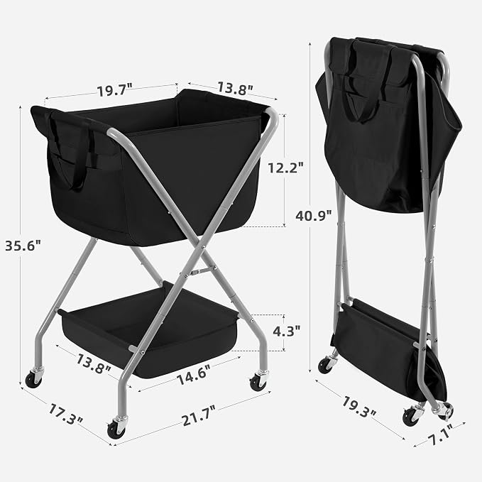 STORAGE MANIAC Collapsible Laundry Cart - Image 2