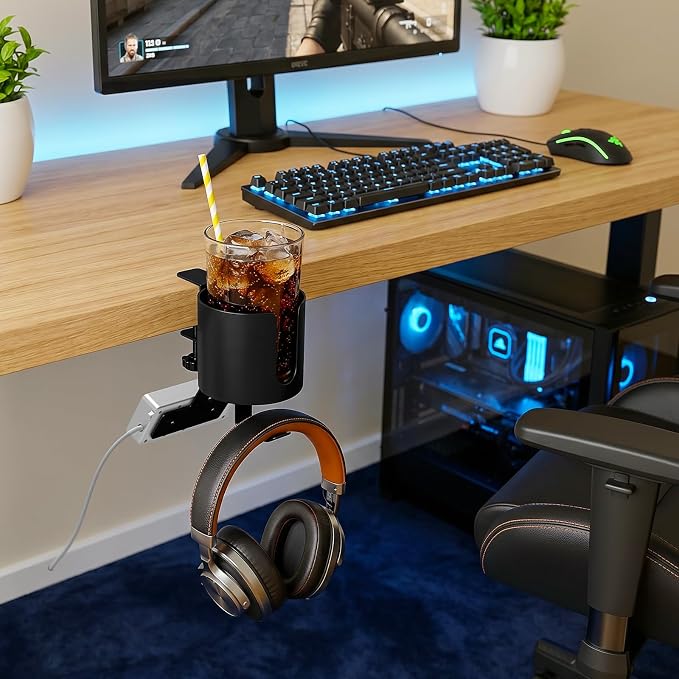 MYITYARD 3 in 1 Desk Cup Holder Clamp, Clip On Table Cup Holder - Image 7