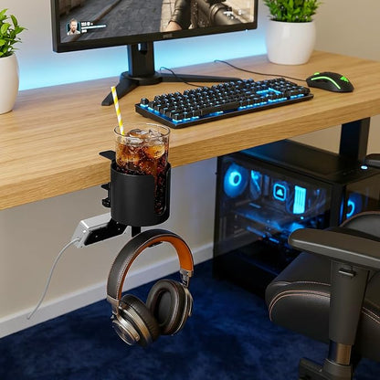 MYITYARD 3 in 1 Desk Cup Holder Clamp, Clip On Table Cup Holder - Image 7