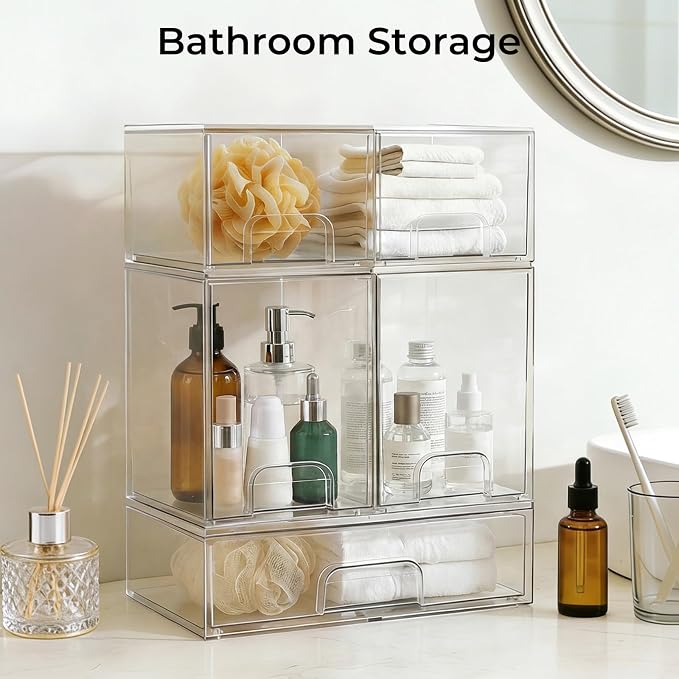 UFORU Baby Bottle Organizer, Stackable Storage Drawers 5 packs, Pull-Out Drawers - Image 7