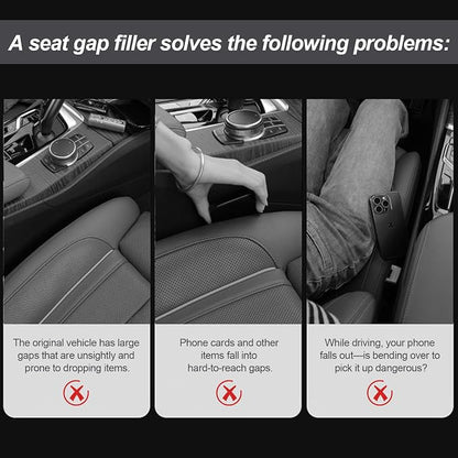 2pc Car Seat Gap Filler, Universal Car Seat Slot Organizer, Anti-Drop Car - Image 3