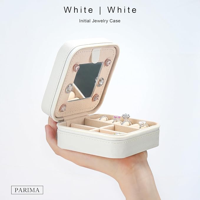 Parima Women's Jewelry Organizer | Necklace, Ring Organizer | White Travel Gift - Image 2