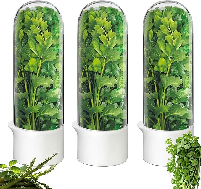 Herb Saver for Refrigerator, Cilantro Container for Fridge, Fresh Herbs Lettuce by Unknown