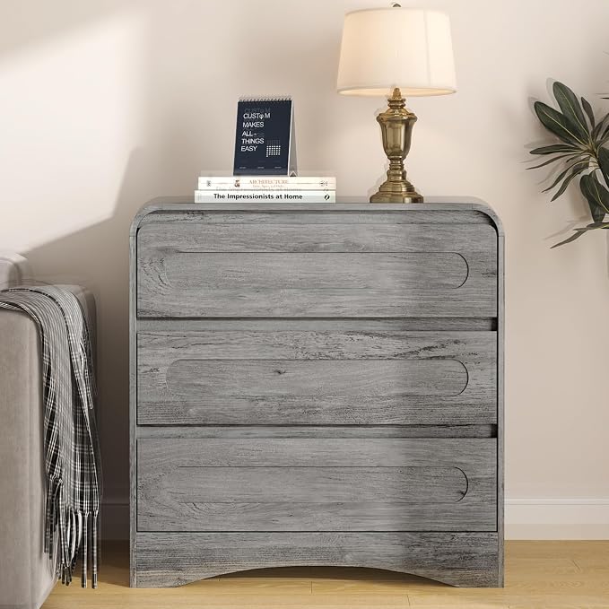 3 Drawer Dressers for Bedroom, Large Modern Dressers - Image 3