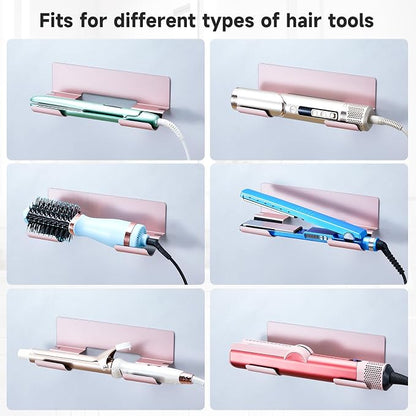 2 PCS Hair Straightener Holder Wall Mount Curling Iron Holder, Hair Dryer - Image 6
