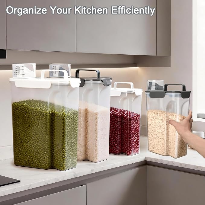 Komzon Rice Storage Containers, Airtight Cereal Containers Storage, BPA Free - Image 7