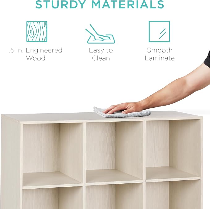 Best Choice Products 9-Cube Storage Organizer, 13.5in Shelf Opening, Display - Image 6