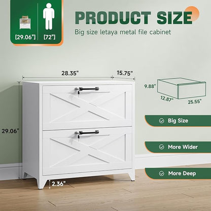 Letaya 2 Drawer File Cabinet - Image 3