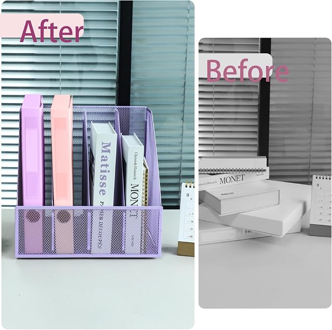Desk Organizers, Metal Magazine File Holder - Image 5