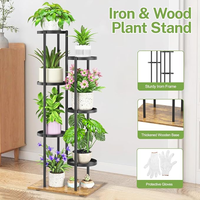 iDavosic.ly 6 Tier Plant Stand Indoor Outdoor, Tiered Corner Multiple Flower - Image 4
