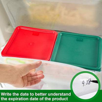 FoldTier 2 Pieces Square Food Storage Containers Polycarbonate Clear food - Image 3