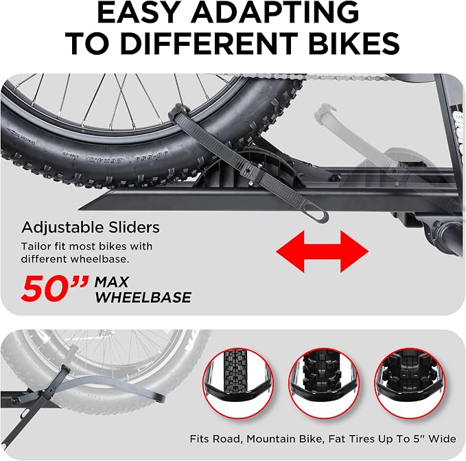 200LBS Foldable Aluminum 2-Ebike Carrier - Image 7