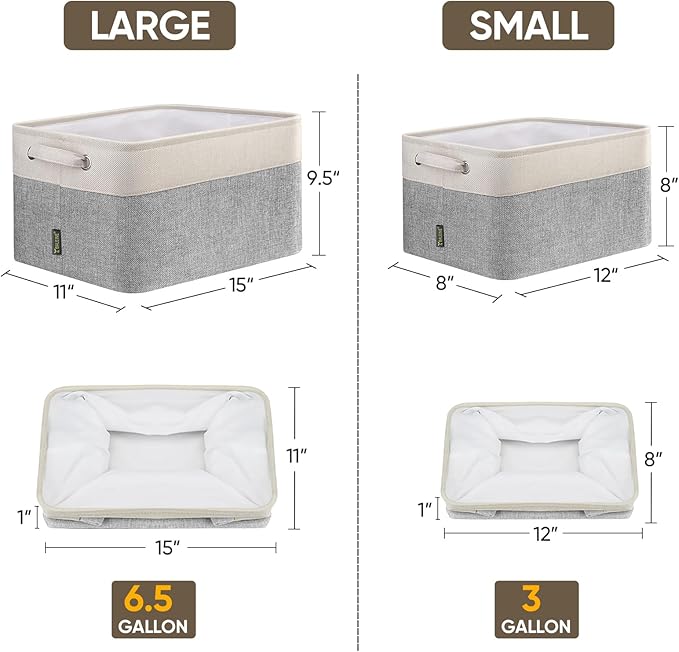 BALEINE 2 Pack Fabric Storage Bins - Image 2