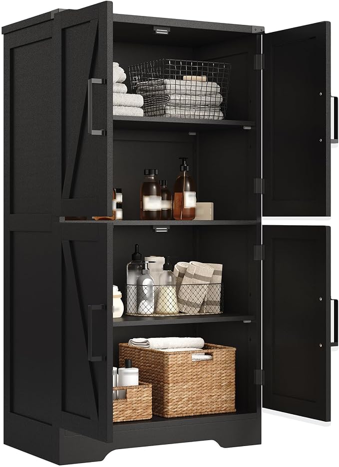 Treocho Farmhouse Bathroom Floor Cabinet - Image 9