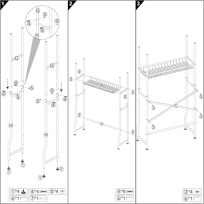 Mlinavn Over-The-Toilet Storage Rack, 4-Tier Bathroom Organizer Shelf Over - Image 7