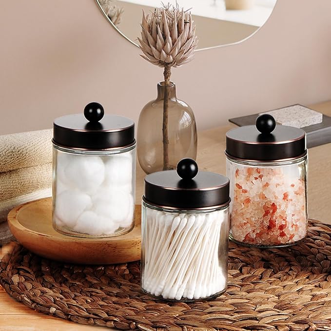 Amolliar Apothecary Jars Bathroom Storage Organizer - Image 3