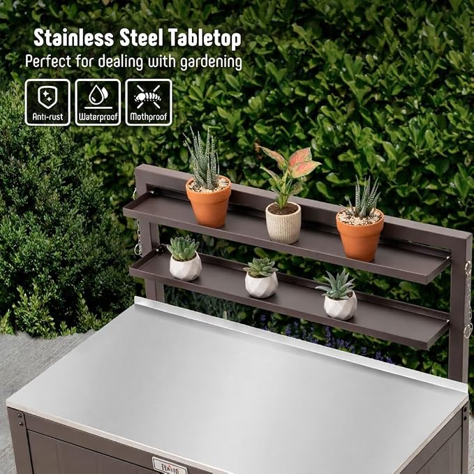 Feasto Outdoor Potting Bench Table - Image 4