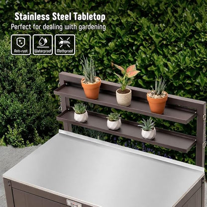 Feasto Outdoor Potting Bench Table - Image 4