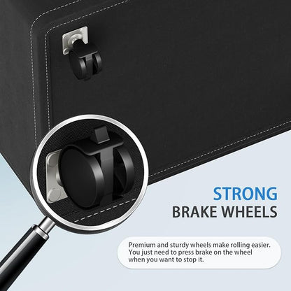 HomeHacks Laundry Basket with Wheels, Rolling Laundry Hamper, Collapsible & - Image 4