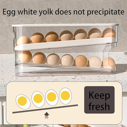 Auto Rolling Egg Holder for Fridge, Egg Dispenser/Organizer/Storage/Container - Image 5