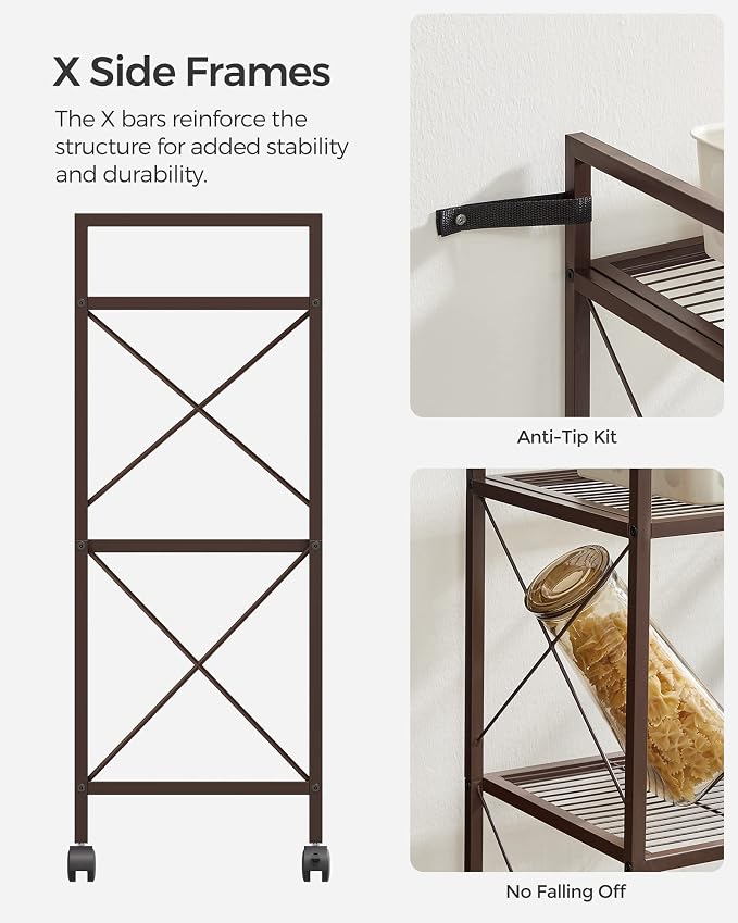 SONGMICS 3-Tier Metal Storage Rack - Image 5