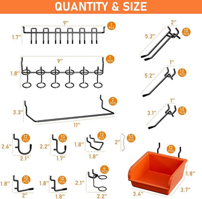 INCLY 48x24 Inch Metal Peg Board Kit - Image 5