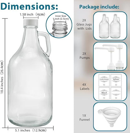 2 Pcs Glass Liquid Laundry Detergent Dispenser - Image 7