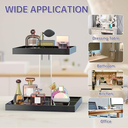 NiHome Acrylic Perfume Display Organizer, 2-Tier Cologne Organizer, Makeup - Image 7