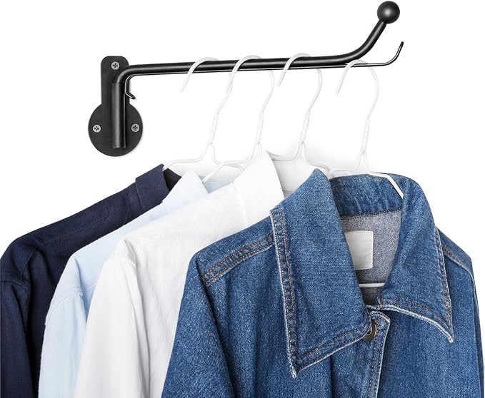 Mkono Wall Mounted Drying Rack Laundry Clothes Hanger by Mkono