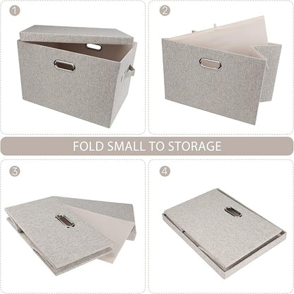 Large Quart Collapsible Stackable Storage Bins - Image 4