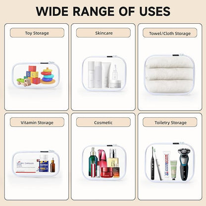 Hard Sided Clear Zipper Case for Storage- Professional-Grade Plastic Clear - Image 5