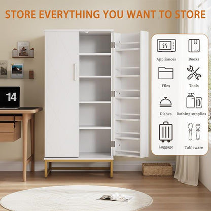 Saudism Pantry Cabinet, Large Cupboard - Image 8
