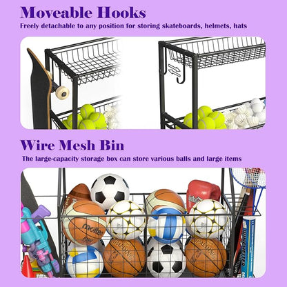 Sports Equipment Organizer, Outdoor Toy Storage - Image 4