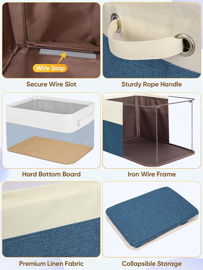 BALEINE 3 Pack Fabric Storage Bins - Image 6