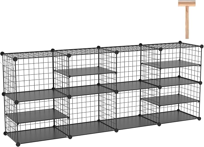 C&AHOME Wire Cube Storage Unit, Interlocking Metal Wire - Image 9