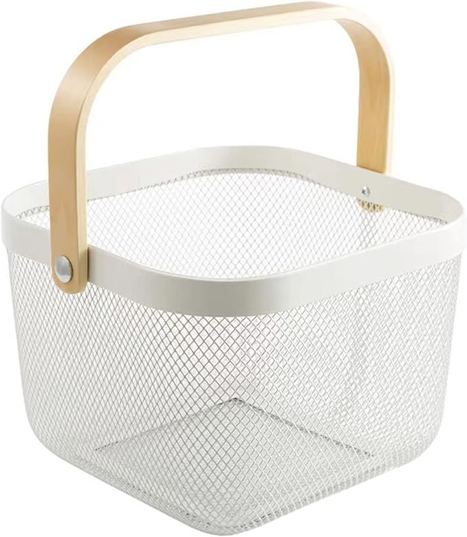 AJIODA Metal Mesh Steel Basket, Storage Organizer Basket Multi-functional by AJIODA