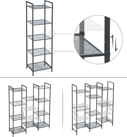 SONGMICS 5-Tier Storage Rack, Bathroom Shelf, Extendable Plant Stand - Image 7