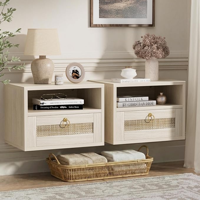 Floating Nightstand Set of 2 by Unknown