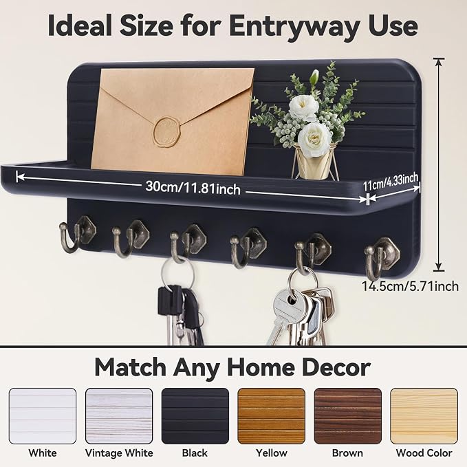 Key Holder for Wall, Mail Organizer Wall Mount - Image 7