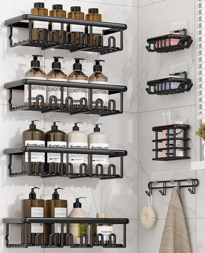 8 Pack Adhesive Rustproof Shower Caddy by Unknown