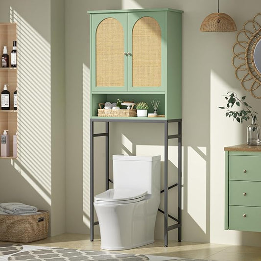 Befrases Rattan Toilet Storage Cabinet, Over the Rack Wood Cabinet by Befrases
