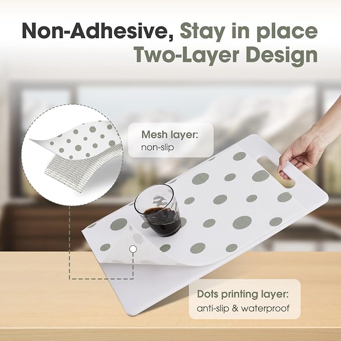 Drawer and Shelf Liner, Non-Slip Kitchen Cabinet Liners Non-Adhesive Thick - Image 2