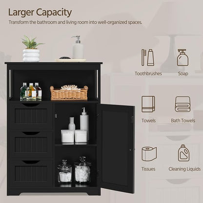 Yaheetech Large Freestanding Bathroom Storage Cabinet - Image 6