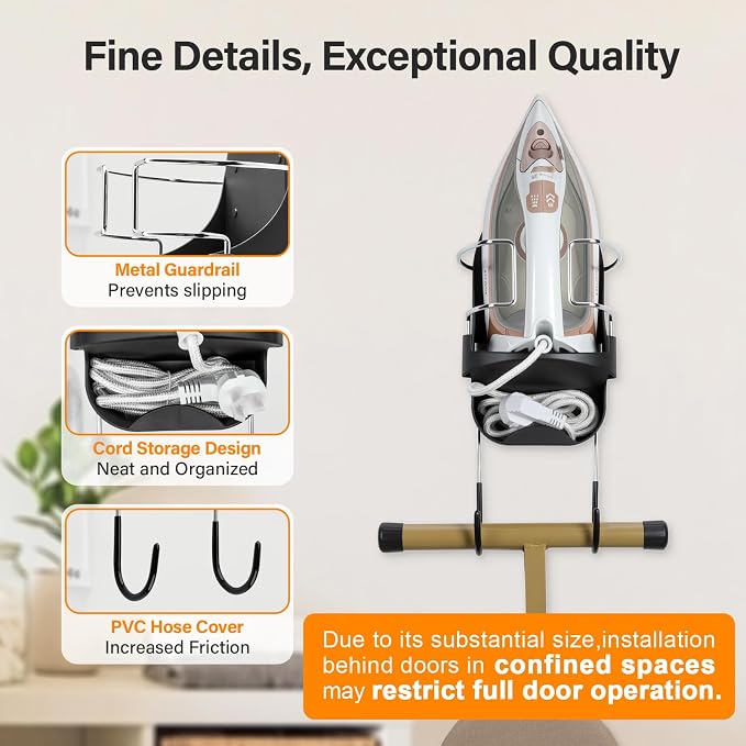 Alpinista Ironing Board Hanger, Ironing Board Holder Wall Mount | Laundry Rooms - Image 4