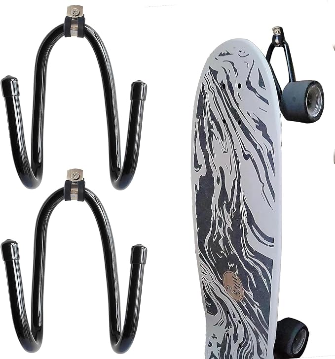 Upgraded Skateboard Wall Mount Skateboard Hanger, Skateboard and Longboard Wall by RUZUO