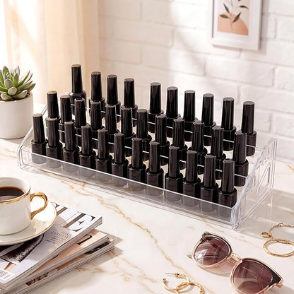 3 Layer Nail Polish Organizer Clear Multi Tier Organizer, Display Nail Stand - Image 3