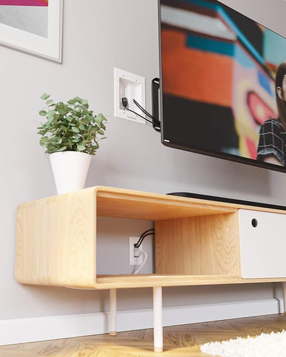 ECHOGEAR TV Cord Hider for Wall Mounted TV – Dual Outlet in-Wall Cable - Image 9