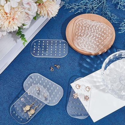 GOMAKERER 10 Pcs Acrylic Earing Display Cards, 44 Holes Acrylic Ear Stud - Image 4