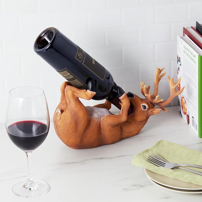 TRUE Buzzed Buck Bottle Holder for Kitchen Decor or Bar Carts, Bottle Rack for - Image 5