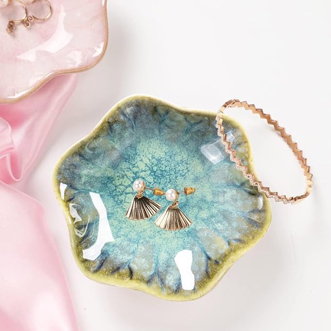 Ceramic Jewelry Dish, Leaf Jewelry Tray Key Tray, Jewelry Holder, Small Ring - Image 8